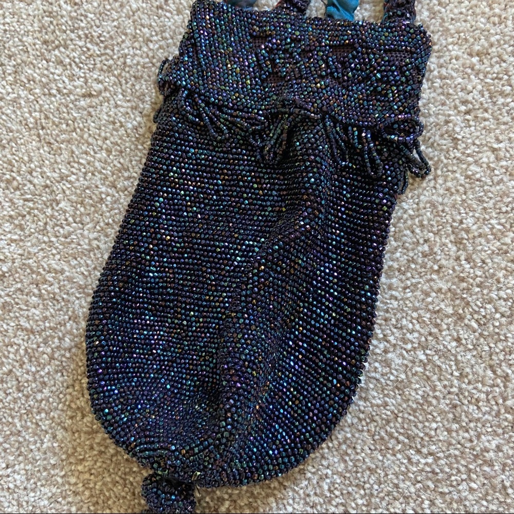 Vintage 1920s Flapper Hand Beaded Pouch Purse - Picture 8 of 11